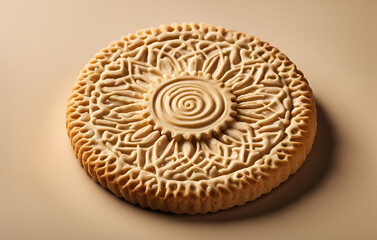 Closeup of Biscuits, Close-up de um biscoito em fundo branco com traçado de recorte, Scene of mid autumn festival atmosphere in high resolution for background decoration
