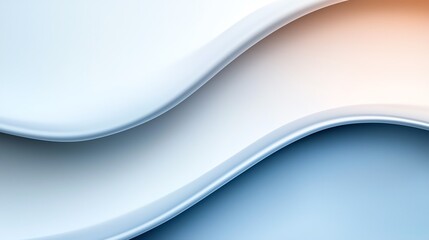Abstract smooth flowing lines in gradient blue and white tones, creating a modern and elegant backdrop. Ideal for design and creative projects.