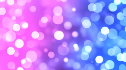Fototapeta premium Abstract bokeh background with pink and blue light circles, soft and dreamy atmosphere.