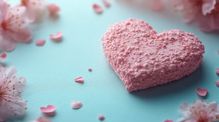 Obraz premium A handwritten Valentineâ€™s Day card with a heart design, isolated on a pastel backdrop,