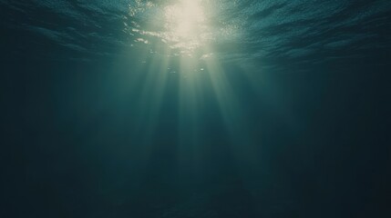 Abstract underwater view with light and dark blue gradients, subtle wave patterns, and a calm, flowing vibe