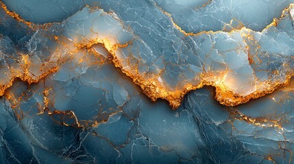 A light pastel blue marble texture with intricate gold veins running gently, evoking serenity and sophistication