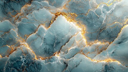 A soft pastel blue marble texture adorned with thin golden veins, offering a calm and luxurious feel