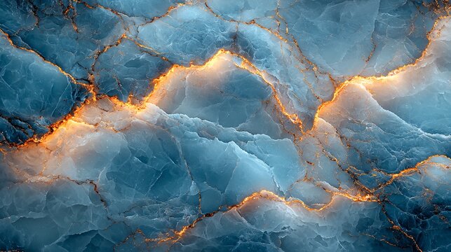 A light pastel blue marble background with intricate golden veins weaving across, creating a serene and sophisticated vibe