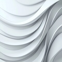 Modern abstract white wave texture, 3D seamless pattern with layered curves for background design and decoration.