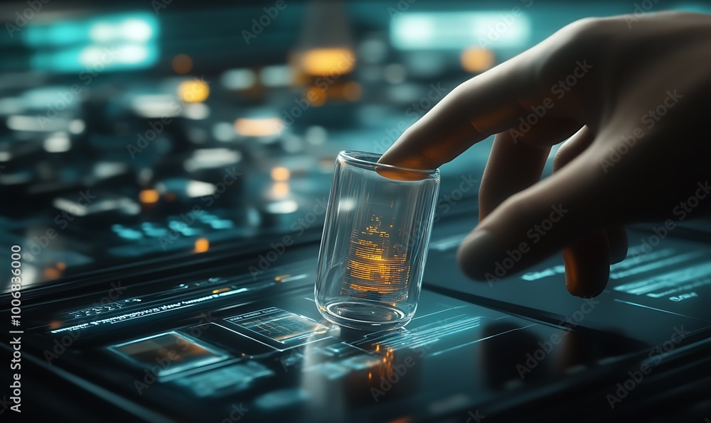 Poster Engineer Measuring Quality of Energy Storage Battery with Sensor