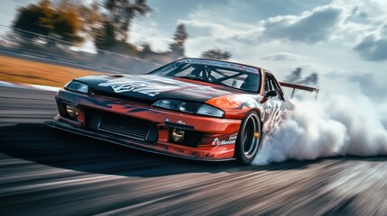 Drifting Car on a Race Track