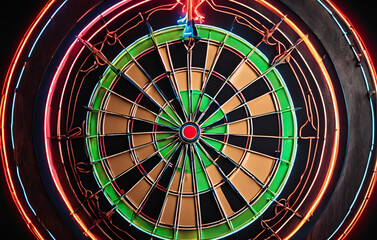 Rainbow Bullseye A Vivid Dart Board Masterpiece On a White or Clear Surface PNG Transparent Background