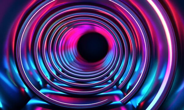 Neon Circle Tunnel