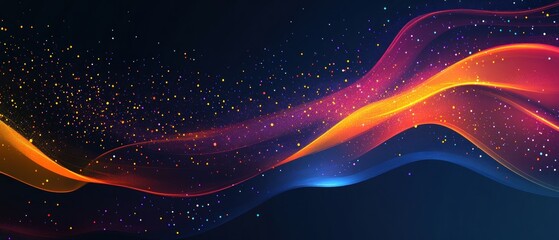 Abstract Waves and Shimmering Lights