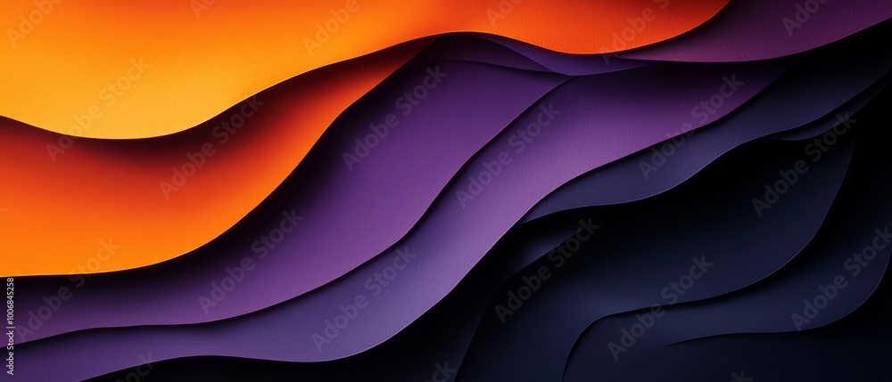 Wall mural  A cell phone with an orange and purple design on both front and back sides