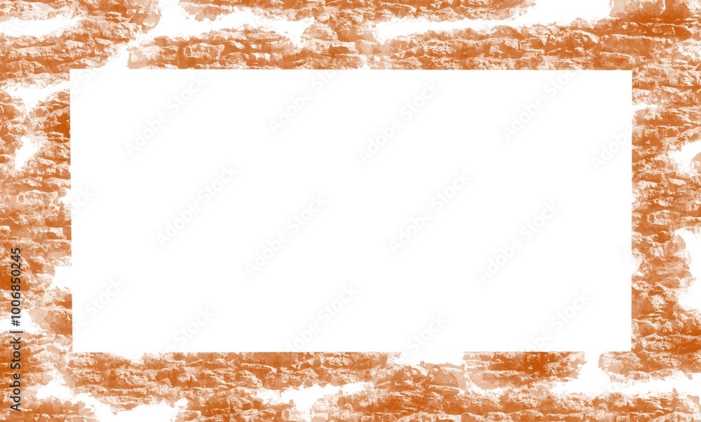 Poster outline stone wall frame with copy space for your text or design