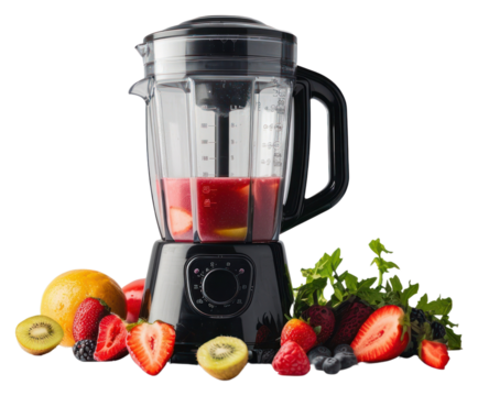 PNG Smoothie blender appliance preparation ingredients.