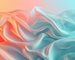 Obraz premium Serene Fluidity Abstract Pastel Shape on Gradient Background