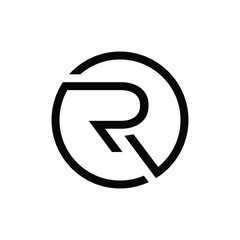 elegant p and r letter combination logo design