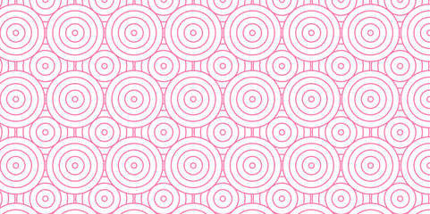 Overlapping Pattern Minimal diamond geometric transparent waves spiral and abstract circle wave line. seamless pink tile stripe create retro square line fabric pattern white background.