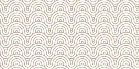 Overlapping wood color Pattern Minimal diamond geometric transparent waves spiral abstract circle wave line. seamless tiles stripe geometric create retro traditional fabric pattern white background.