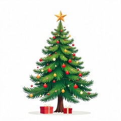Fototapeta premium christmas tree with gifts