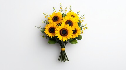 Sunshine Bouquet: A vibrant bouquet of sunflowers, bursting with sunny hues and a touch of greenery, radiates warmth and joy.  