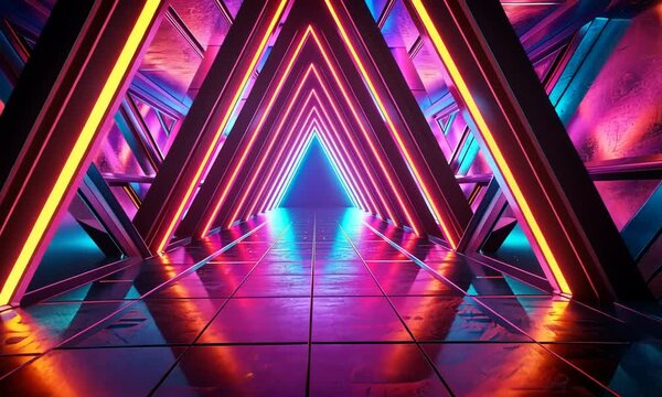 Neon Light Tunnel