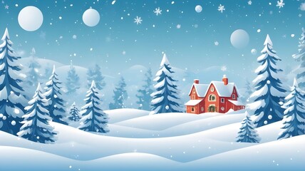 winter landscape with trees