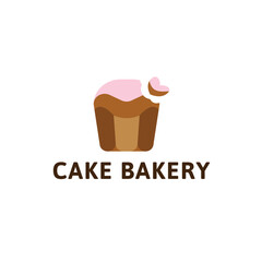 Cake bakery logo featuring a cupcake with frosting