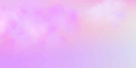 Vector heaven landscape transitioning from day to evening.Illustration of a sky with warm orange and pink hues, scattered clouds lit by the setting sun.  © gala