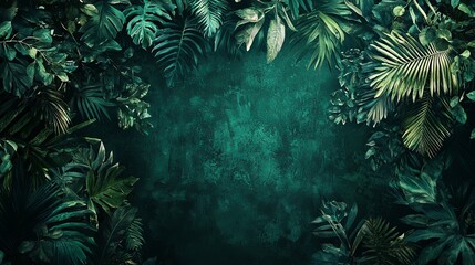 Jungle background, dark green 