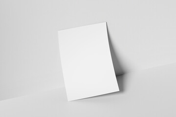 Naklejka premium Blank A4 paper mockup high angle view