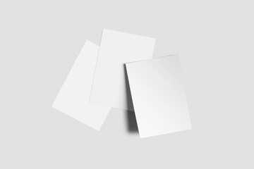 Blank A4 paper mockups top view