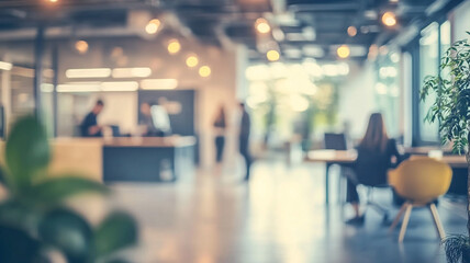Fototapeta premium Blurred background of a modern office.