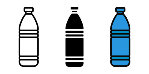 Bottle icon set. water bottle sign. for mobile concept and web design. vector illustration on white background