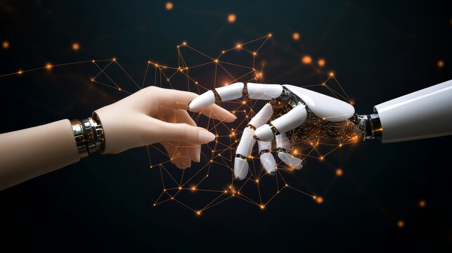 Human Hand Reaching Towards Robotic Hand with Network Connection
