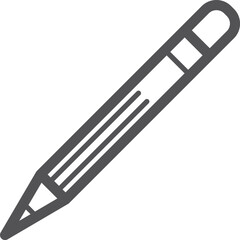 Pencil line icon. Drawing and writing tool symbol