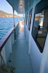Corridor of a ship at sea