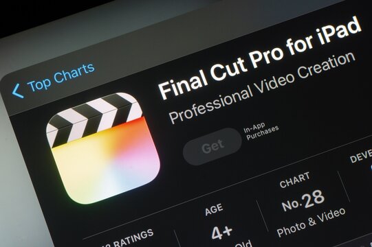 Final Cut Pro for iPad mobile application in app store for electronic device