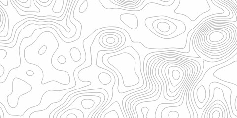 Topographic map background geographic line map with seamless ornament design. The black on white contours vector topography stylized height of the lines map.	
