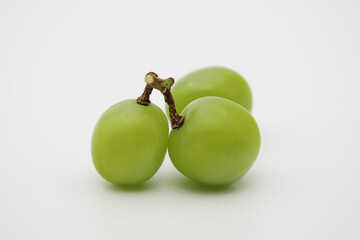 green grapes on a white background