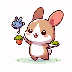 cartoon character white background