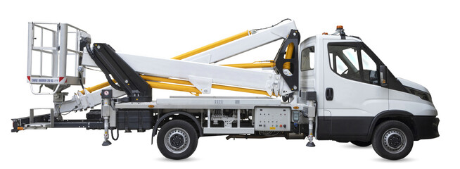 Nacelle élévatrice sur un camion