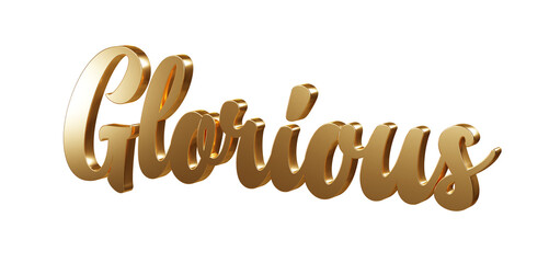 Luxury 3D gold text 