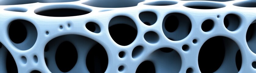 Fototapeta premium Abstract Blue D Organic Cellular Structure Background