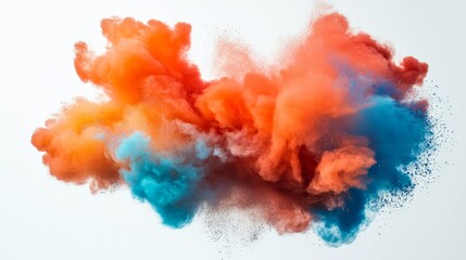 Fototapeta premium Vibrant Smoke Explosion with Warm and Cool Hues