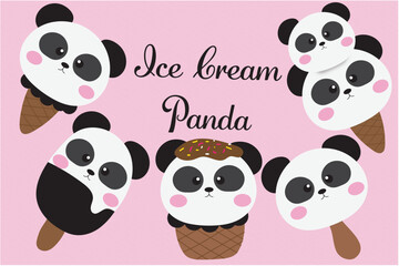 Fototapeta premium Ice Cream Panda