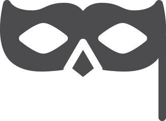 Carnival mask black icon. Venetian party symbol