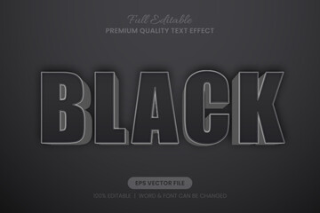 Black Bold editable text effect, Font Graphic Style Perfect for banners, posters, or social media designs