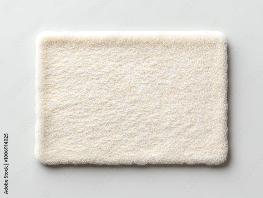 Poster textured, white rectangular surface on a light background, ideal for design use.