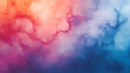 Fototapeta premium abstract watercolor gradient with copy space, soft blue, red, pink, and purple blended colors