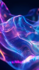 Fototapeta premium A holographic pattern of swirling liquid with multiple colors, creating an abstract and dynamic visual effect