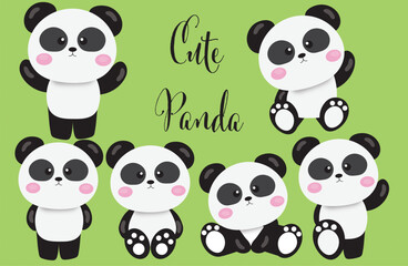 cute panda clipart